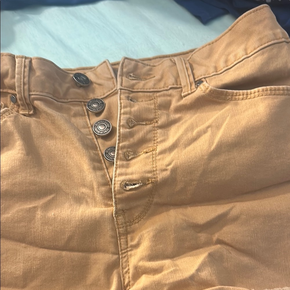Rewash Tan Button-Front Pants